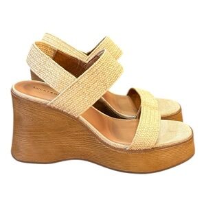 Lucky Brand Delukah Platform Wedge Sandals Women’s Size 9.5